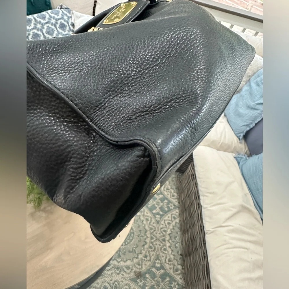 MICHAEL KORS Black Leather East/West Hamilton Tote